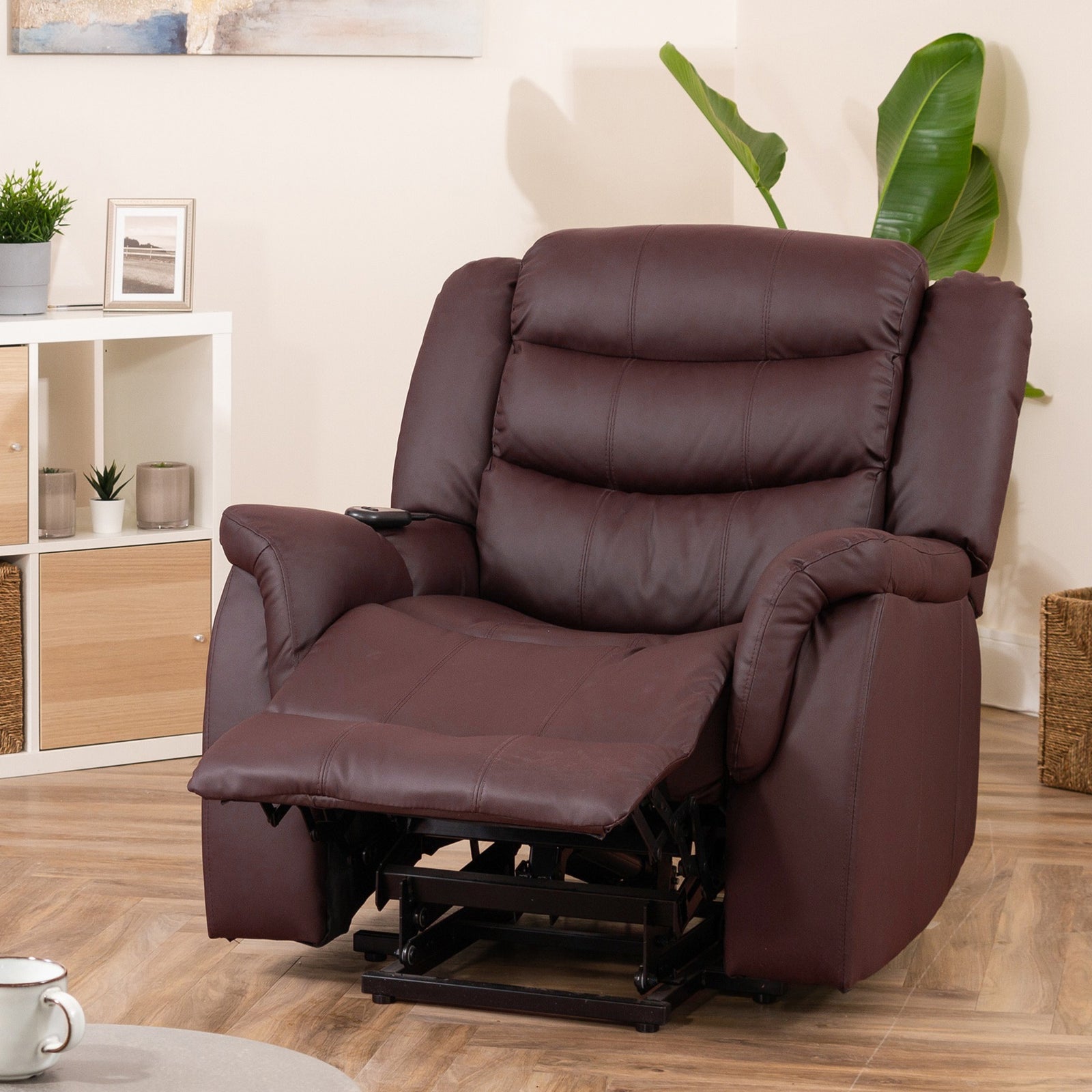 Almeira Electric Riser Recliner With Massage And Heat | Burgundy