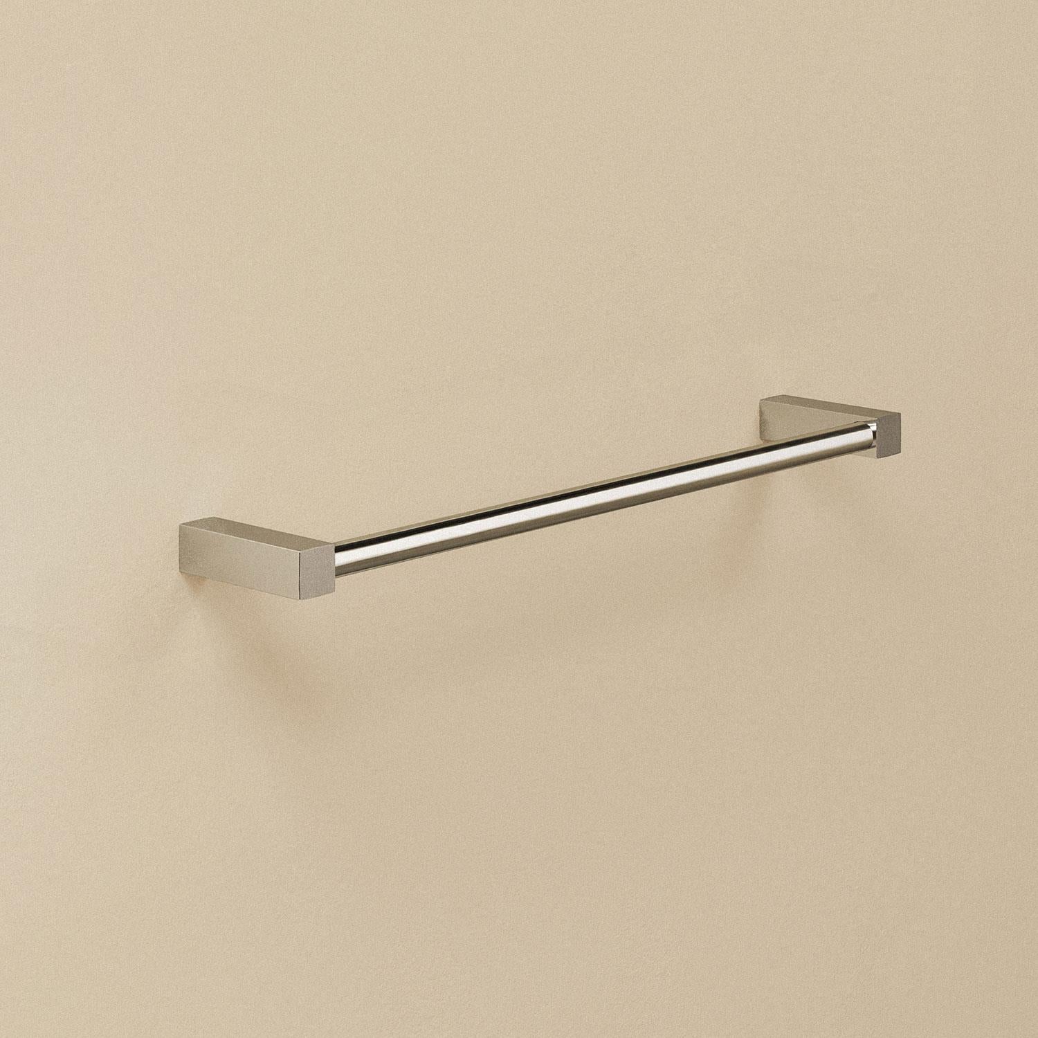 Towel Rail, Silver Gloss, Wall-mounted, 30 Cm. Collection Metric