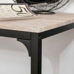 3pc Table Stool Set, Industrial Design, Metal Frame