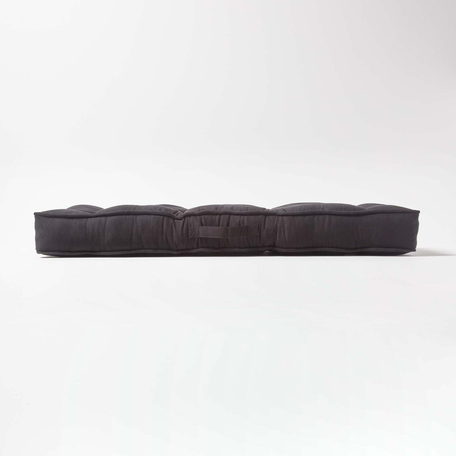 Faux Suede 2 Seater Booster Cushion | 50cm x 100cm | Black