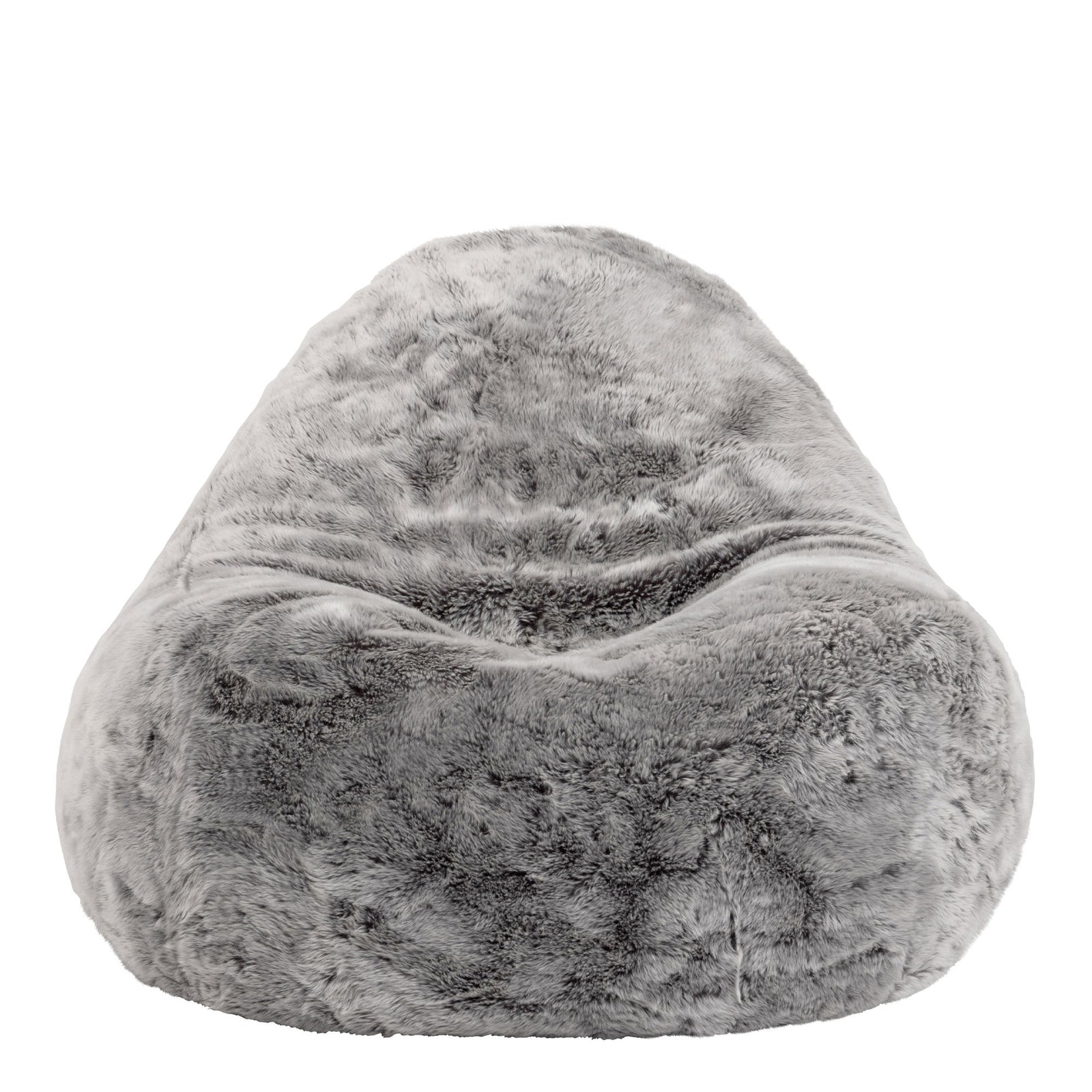 Faux Fur Bean Bag Lounger Giant Bean Bag Chair, Grey