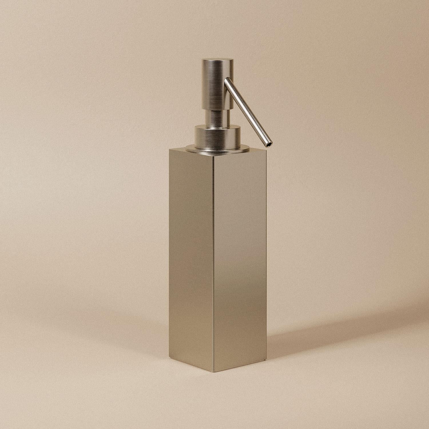 Soap Dispenser, 125ml Capacity Siver Gloss Freestanding Collection Metric