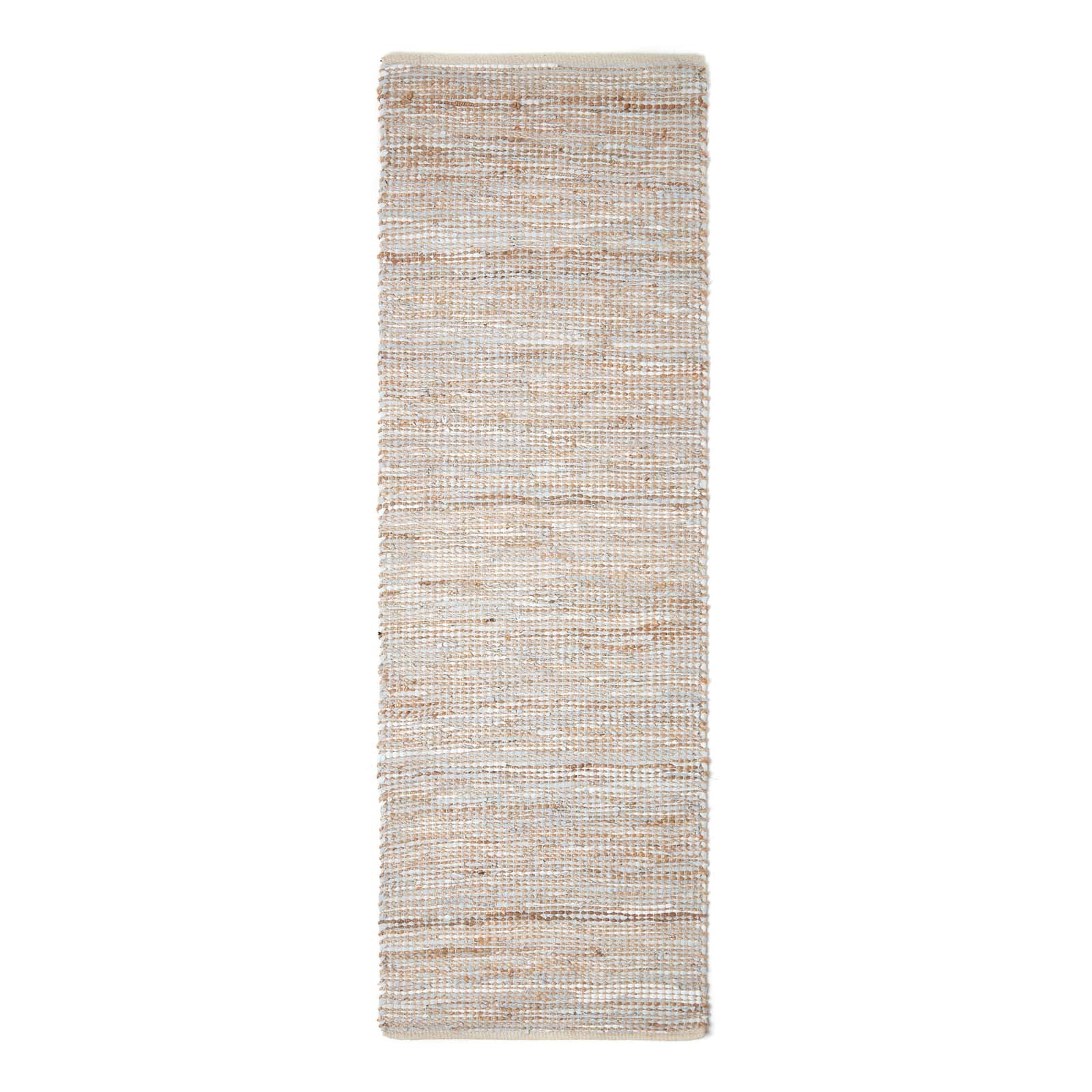 Madras Leather Hemp Rug | 200cm | Natural
