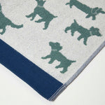 Dog Pattern 100% Cotton Hand Towel | Hand Towel | Green