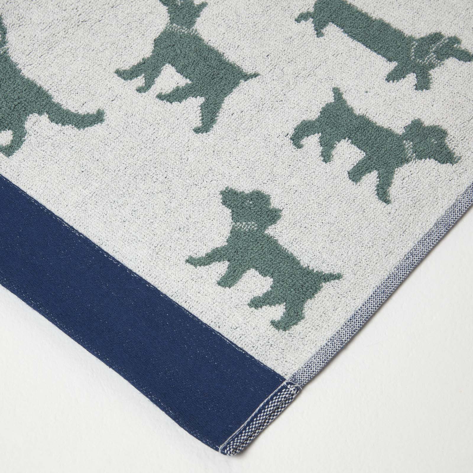Dog Pattern 100% Cotton Hand Towel | Hand Towel | Green