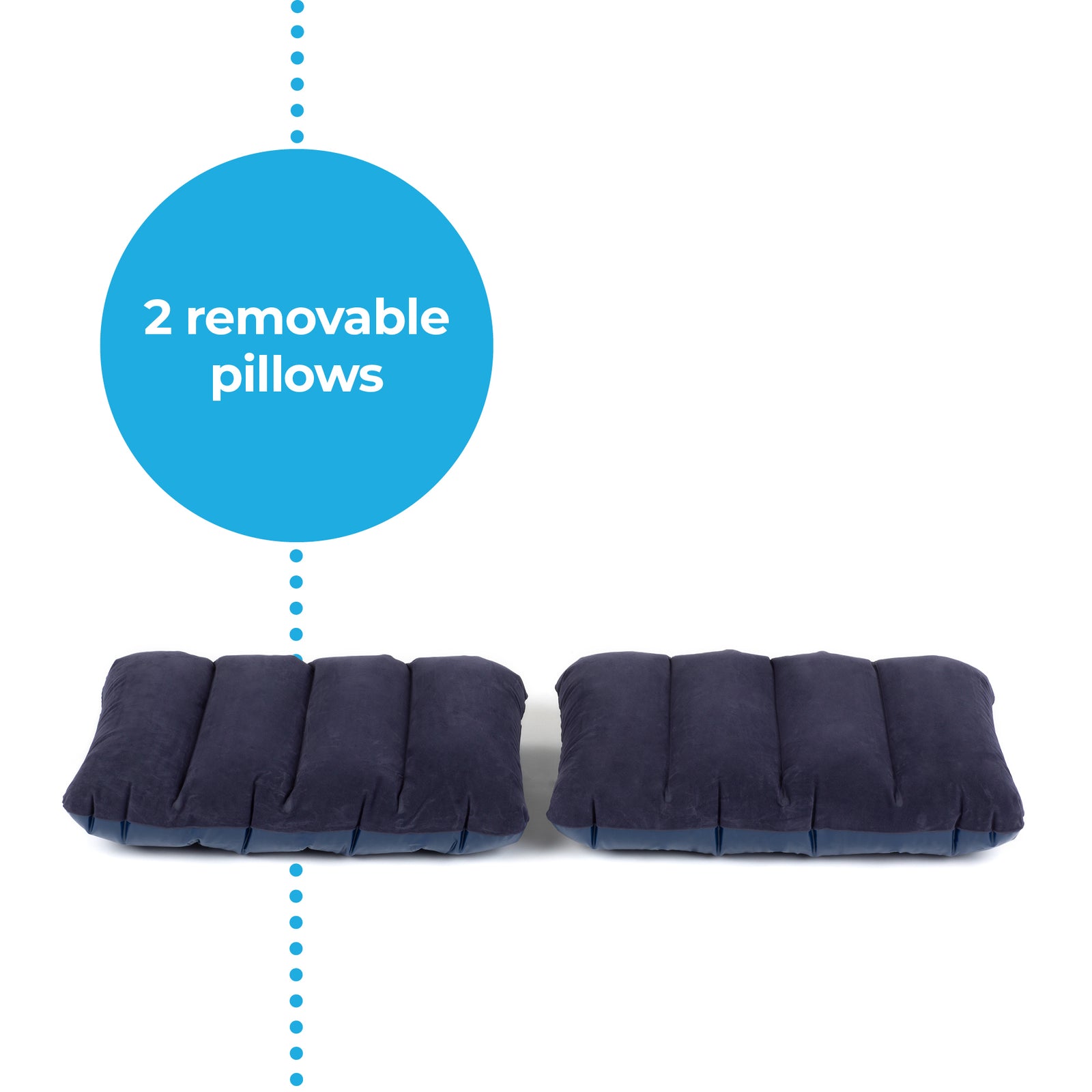 Air Bed With Pillows & Hand Pump