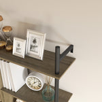 Wall Shelf Unit With 4 Hooks For Living Room | One Size