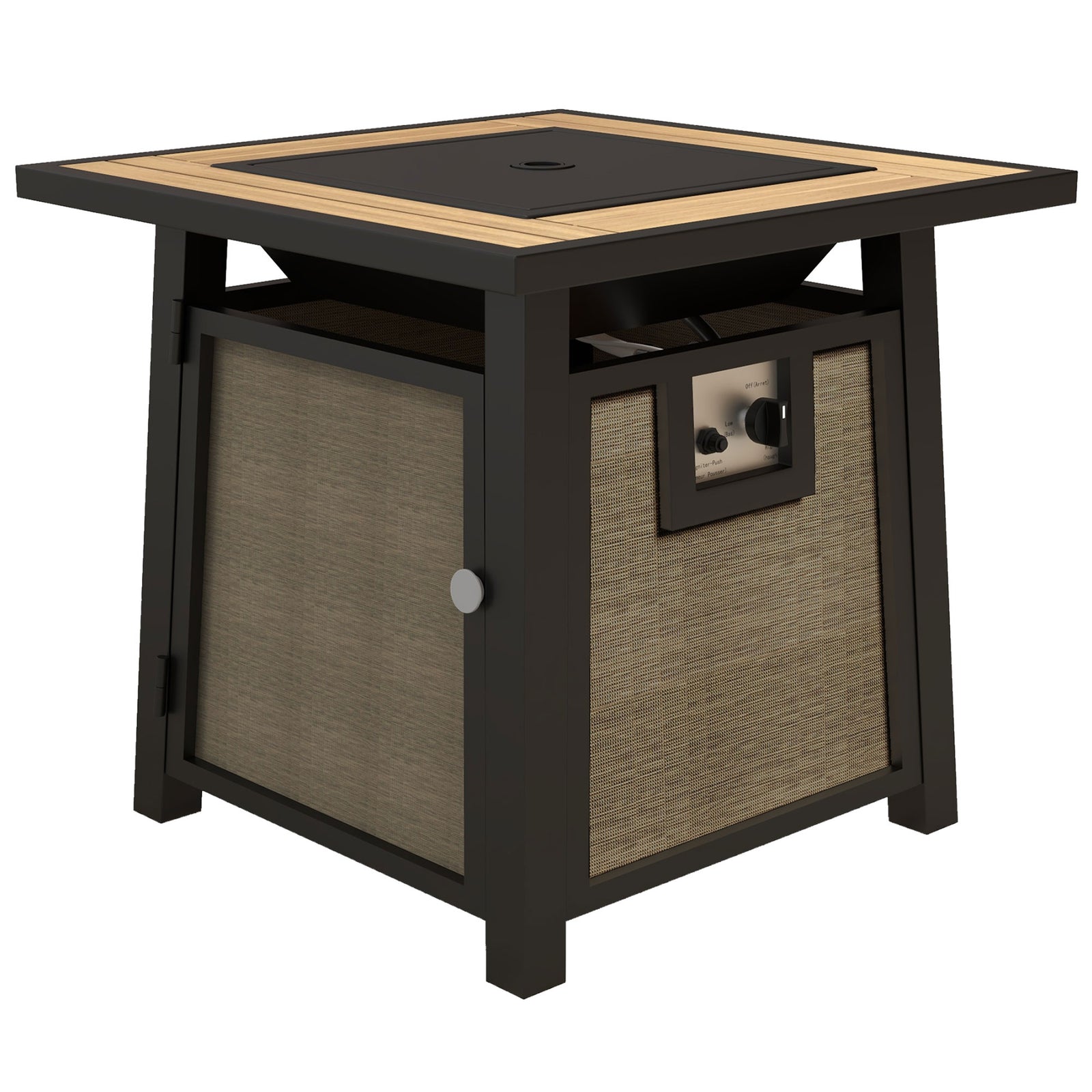 Propane Fire Pit Table 50,000 Btu W/ Cover | Brown