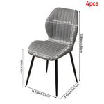 Set Of 4 Chic Dining Chairs | Grey