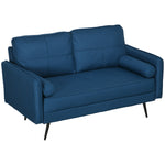 2 Seater Sofa Modern Fabric Couch Back Cushions And Pillows