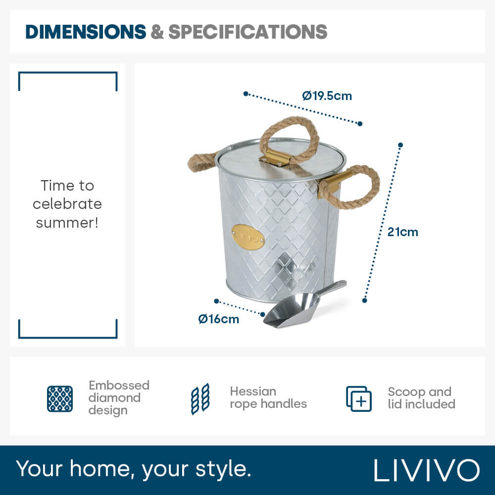 Ice & Champagne Bucket - Galvanised Steel