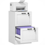 HOMCOM 2-drawer File Cabinet, Lockable Filing Cabinet For A4 Letter