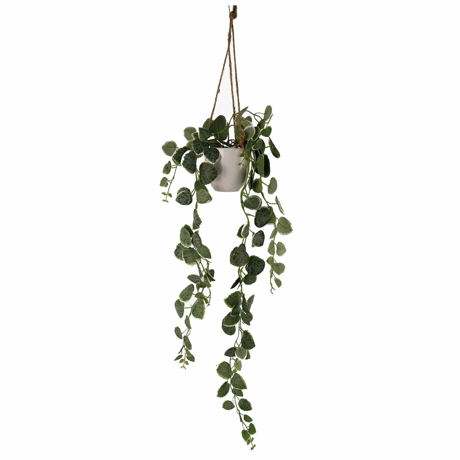 90cm Artificial Potted Trailing Hanging Natural Look Plant Realistic - String Of Hearts