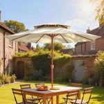 2.7 M Garden Parasol With Double Top | Cream