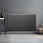 Electric Panel Heater Eco Radiator Grey Wall Mounted & Freestanding Thermostat Control & Setback Timer Lot 20 | 1500w | Grey