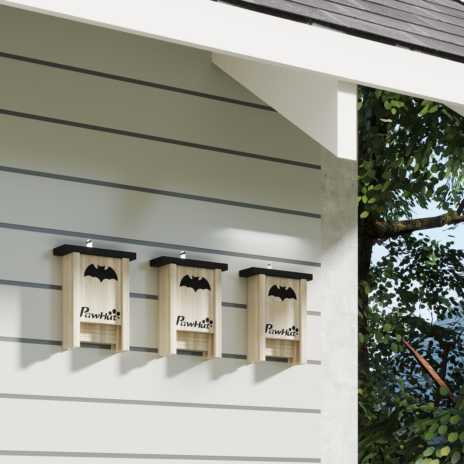 3pcs Bat Boxes, Bat Houses Easy For Bat To Land And Roost, Easy To Hang