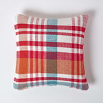 Tartan Cotton Falun Cushion Cover | 60cm x 60cm | Red