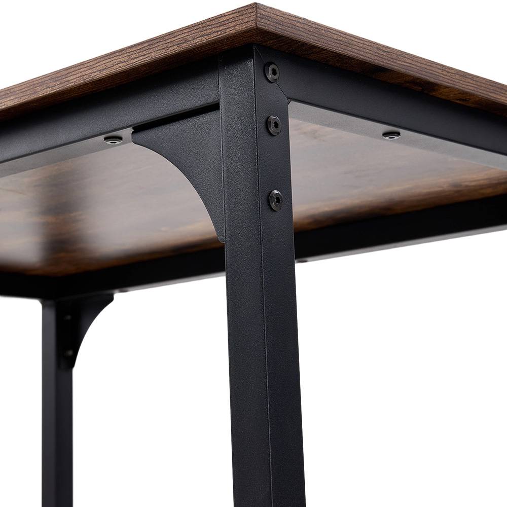Retro Dining Table Set With 2 Chairs | Brown