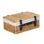 Wicker 36cm Picnic Basket | White