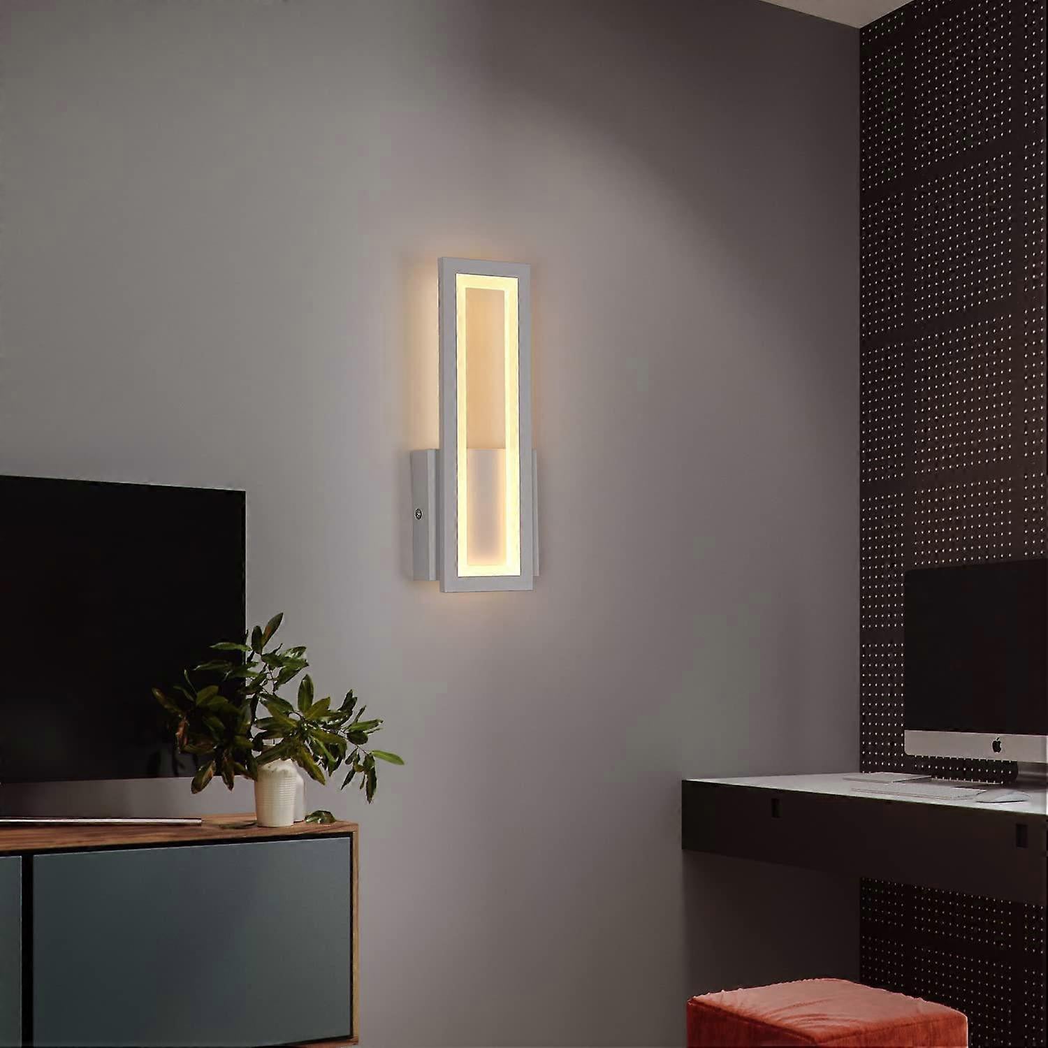 Modern Rectangular Wall Sconce | One Size | White