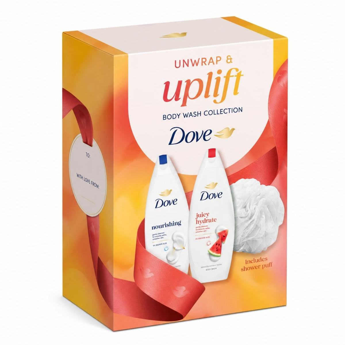 Unwrap And Uplift Body Wash Collection For Her With Luxury Puff | Set of 1