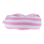 Striped Pleated Round Floor Cushion | 40cm x 40cm | Pink