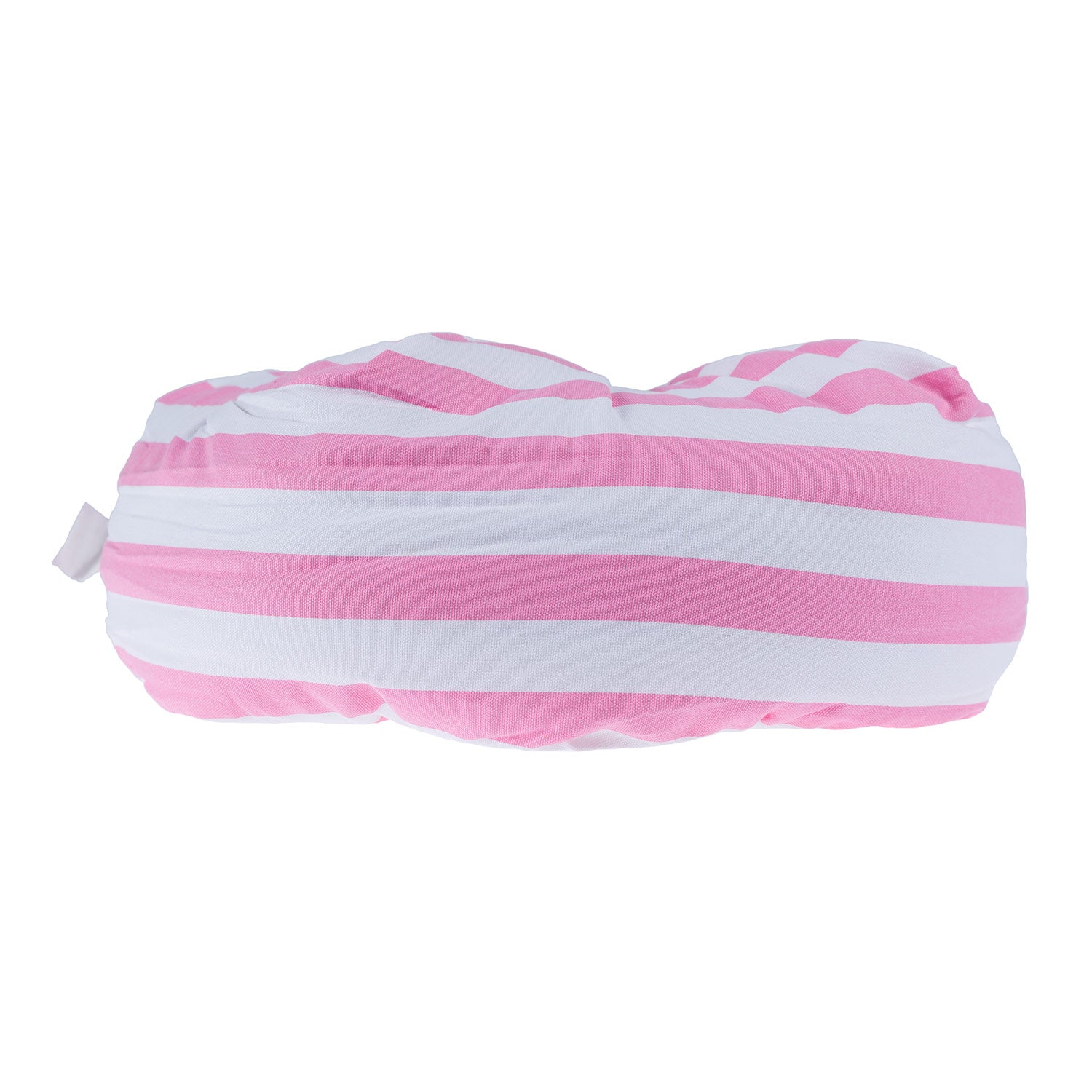 Striped Pleated Round Floor Cushion | 40cm x 40cm | Pink