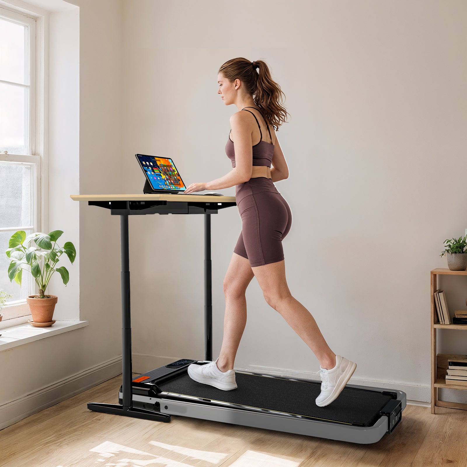Folding Treadmill Under Desk Walking Pad With Incline | Silver