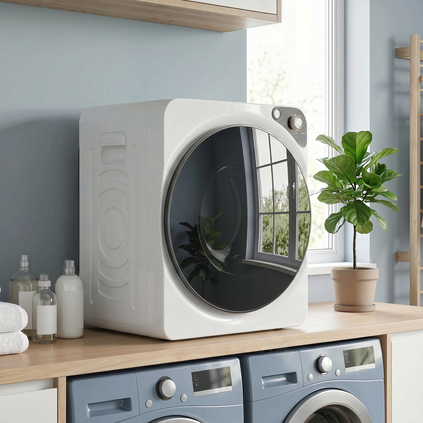 5kg Vented Tumble Dryer, Compact Dryer With 5 Drying Modes | White