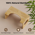Bamboo Squatty Potty Squatting Toilet Poop Stool Bathroom Non-stick | Natural