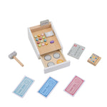 Breeins Wooden Cash Register Pretend Toys Playset