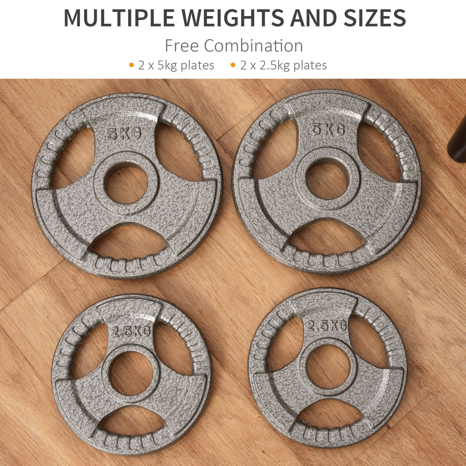 2" Olympic Weight Plates Set - 2 X 5kg | Silver