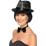 Sequin Trilby Hat, Black
