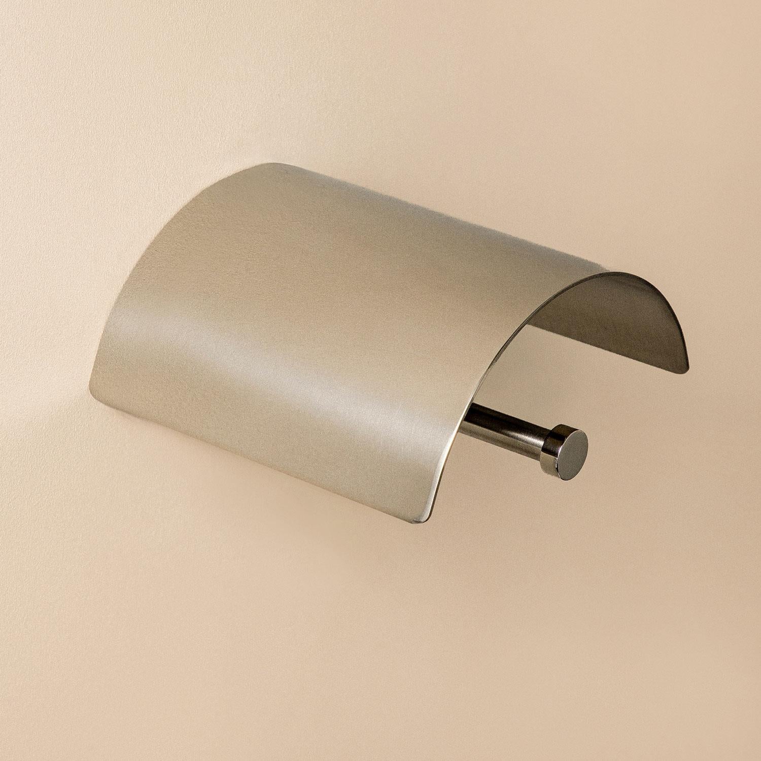 Paper Holder With Cover Glossy Stainless Steel Logic