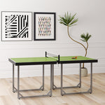 Foldable Mini Tennis Table With Net Steel 182cm Indoor | Green