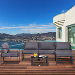 6pcs Garden Sectional Set W/ Coffee Table