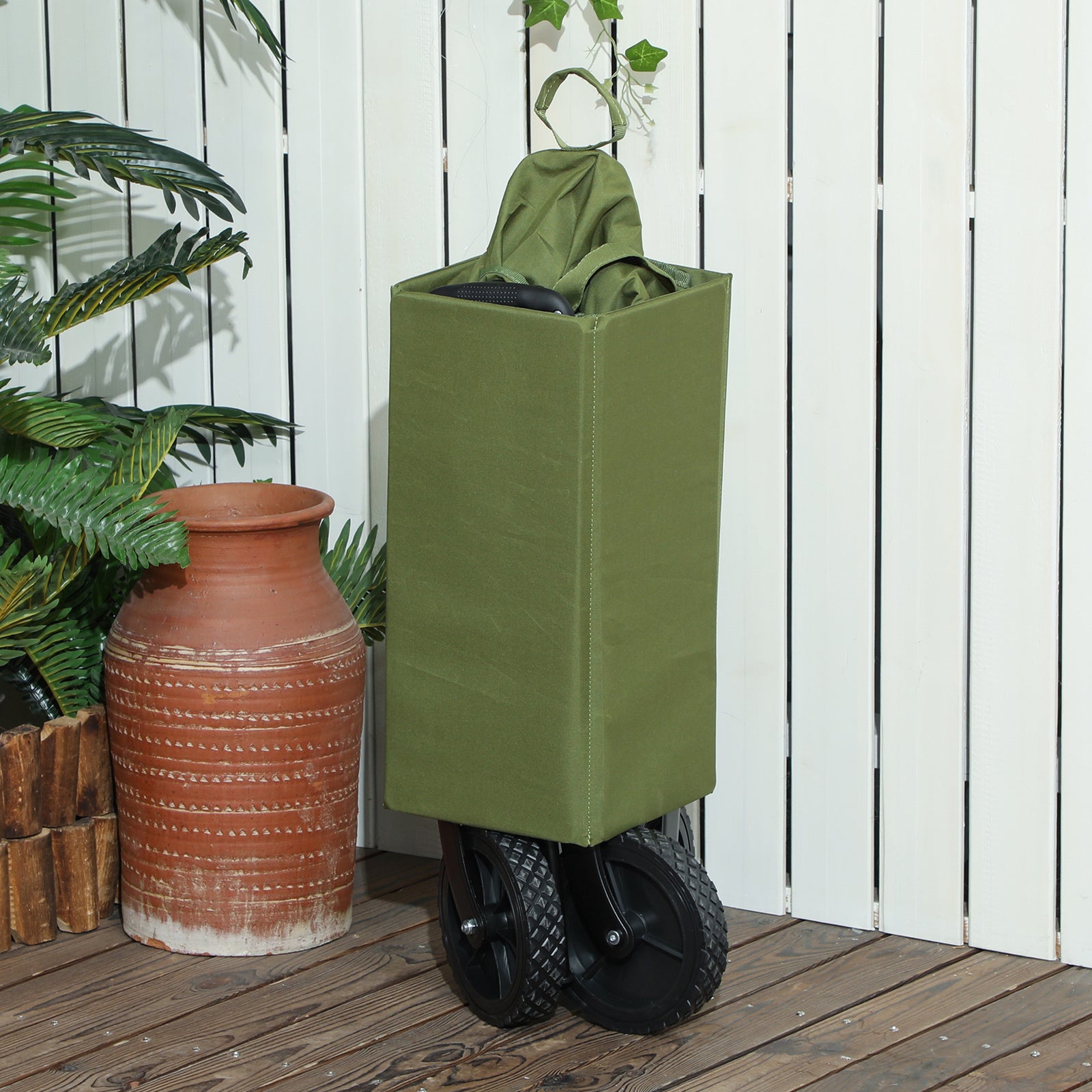 120l Festival Trolley, Folding & Compact | Green