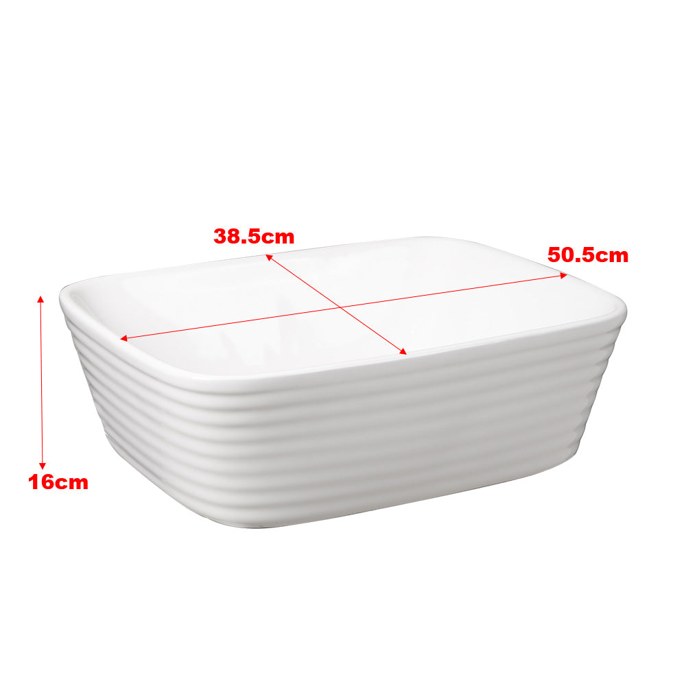 White Square Countertop Bathroom Sink Bowl Sink