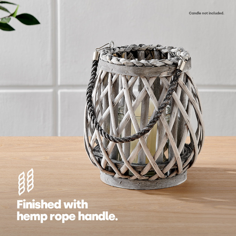 Willow Lanterns Set Of 3 - Grey
