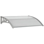 Door Canopy, Outdoor Rain Shelter, 100 X 75cm | White