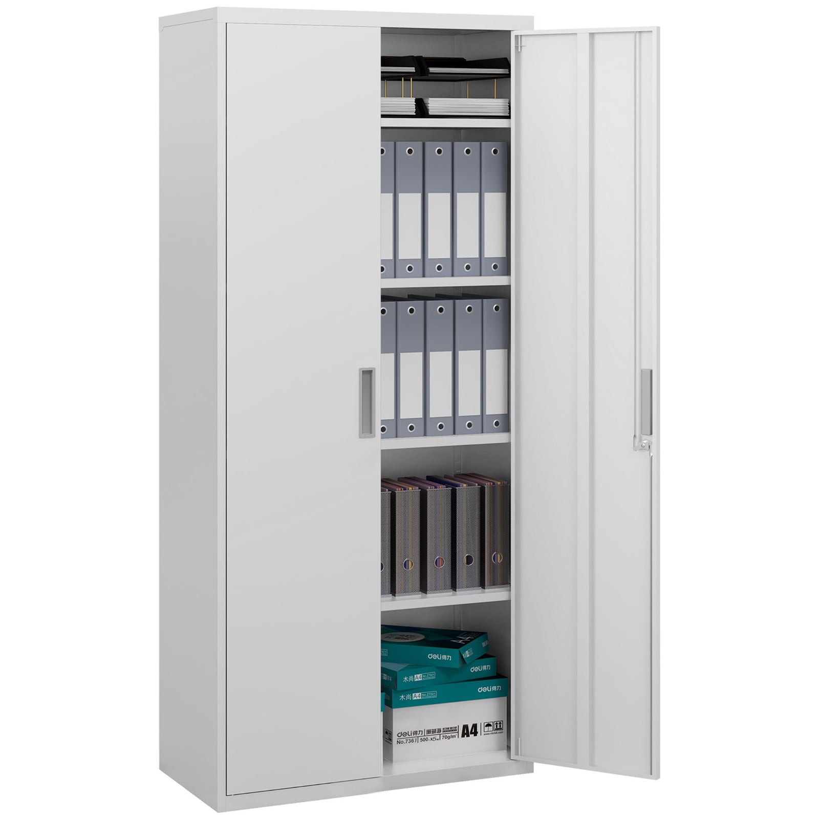 Lockable Metal Cabinet With 2 Doors Home Office