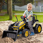 Kids Digger Ride On Excavator 6v Battery Tractor Music Headlight Yellow