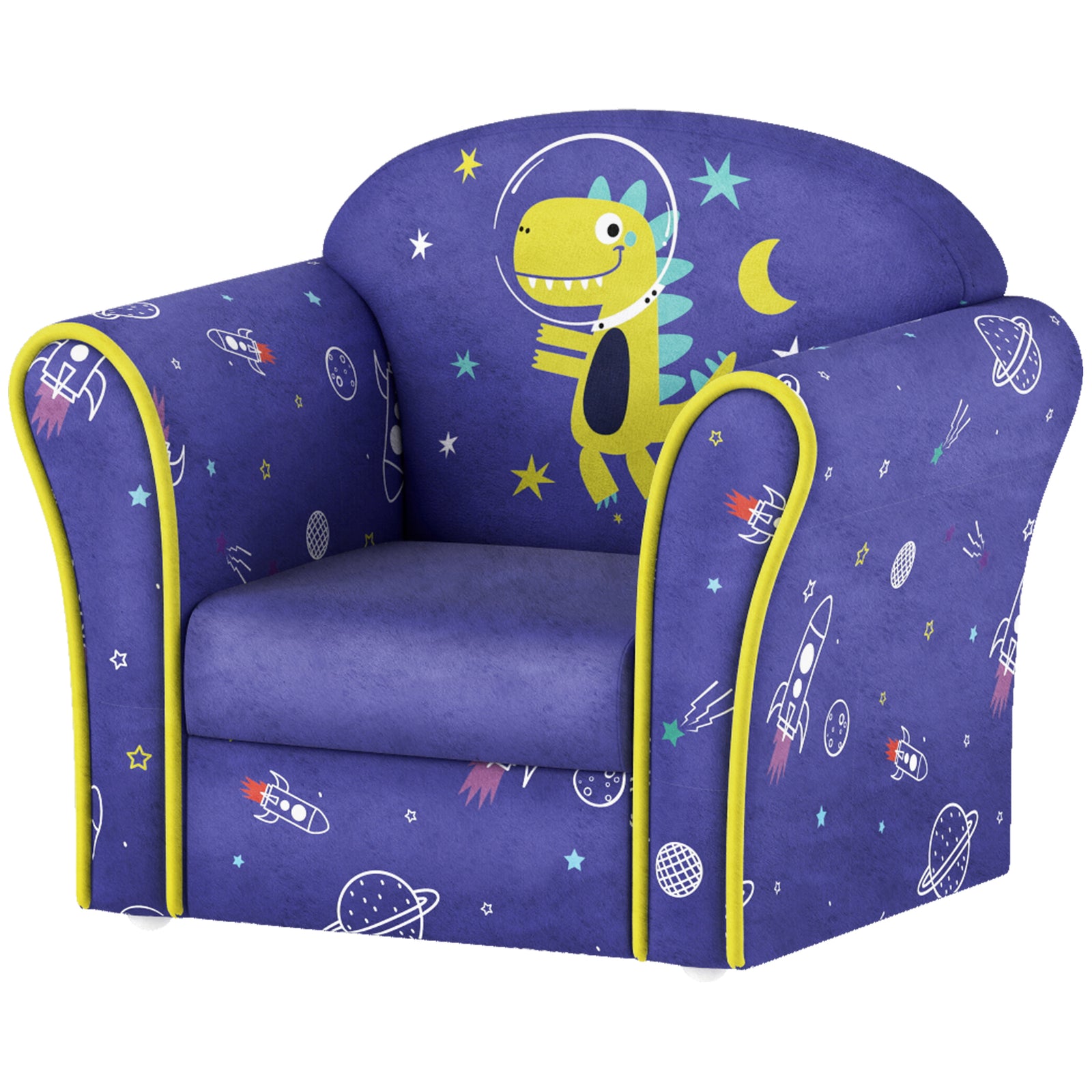 Kids Sofa Chair With Flamingo Design For Bedroom, Playroom | Blue