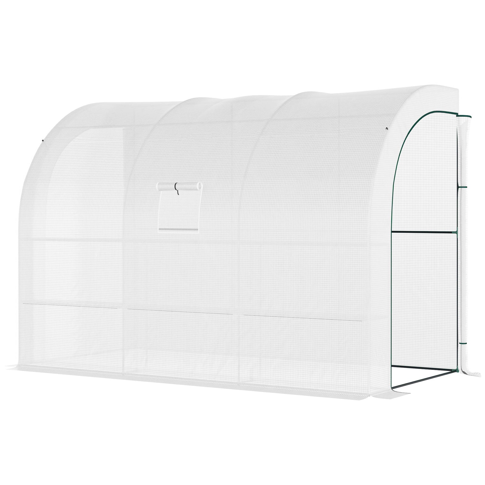 Backyard Nursery Greenhouse With Windows And Doors | White