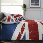 Union Jack 200 Thread Count Cotton Rich Reversible Duvet Cover Set | King | Navy Blue