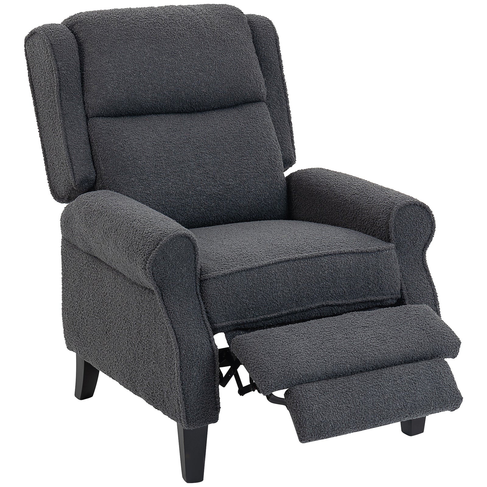 Recliner Armchair, Fabric Recliner Chair | Charcoal Grey