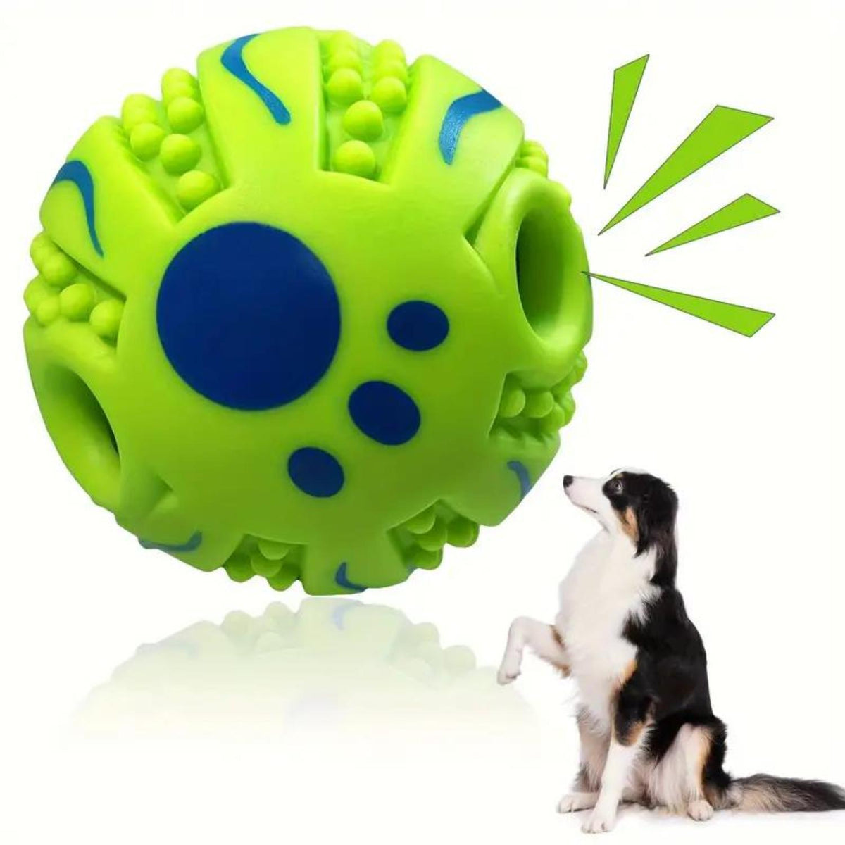 Dyzi Textured Pet Sound Ball 7 Cm Durable Dog Toy Giggle Sounds Interactive