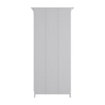 Modern Double-door Wardrobe With Drawer & Hanging Rail | White