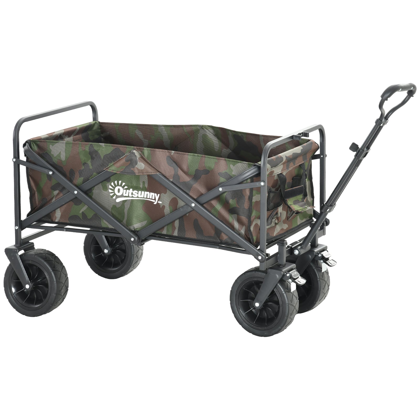 Foldable Garden Cart,utility Wagon With Carry Bag Camouflage