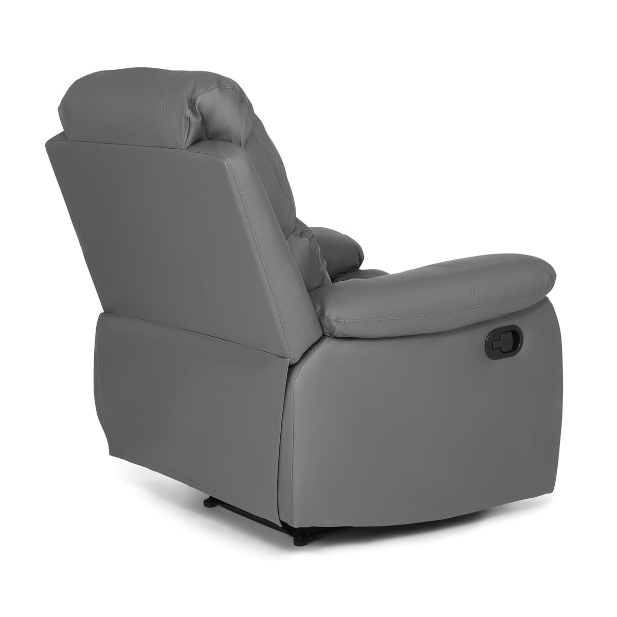 Manual Recliner Sofa 1 Seater Faux Leather | Grey
